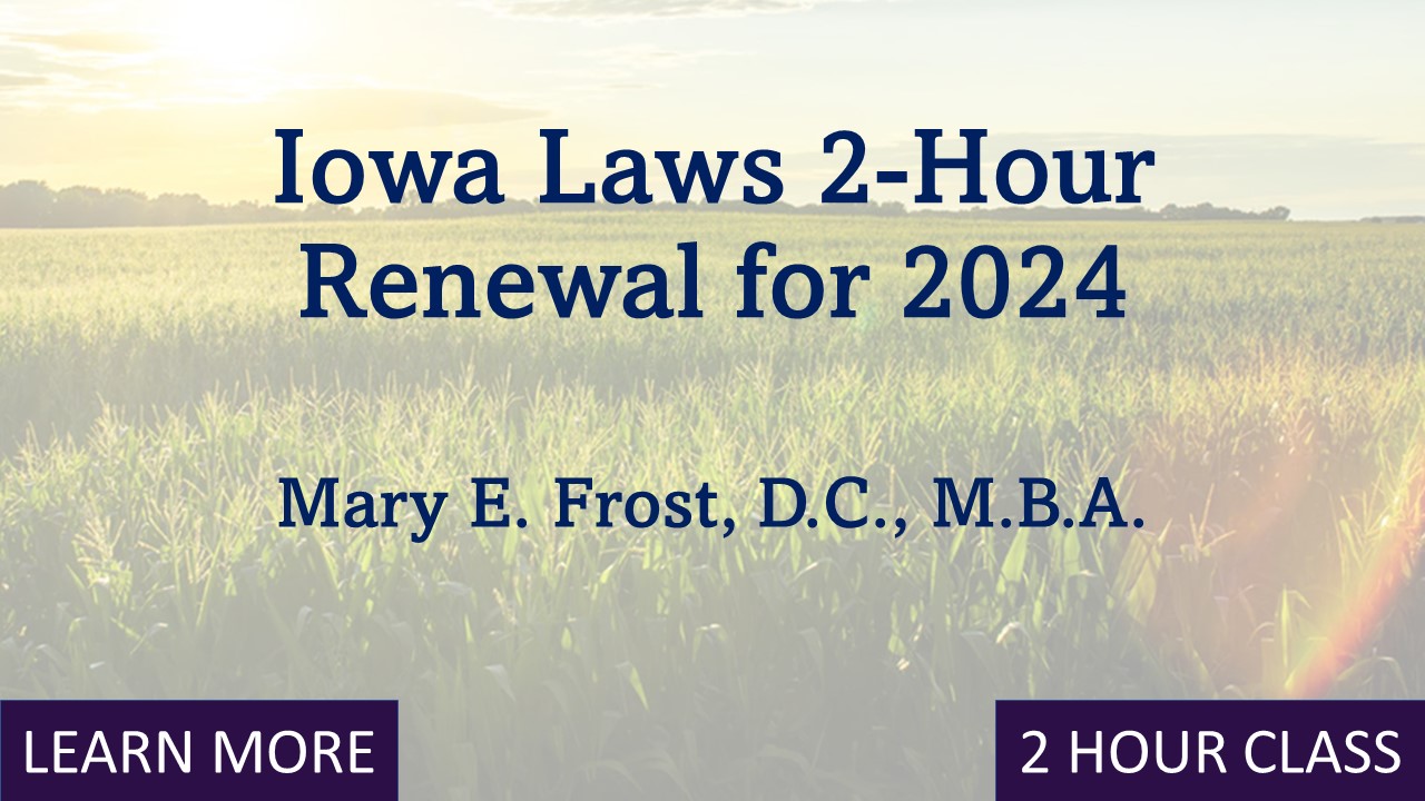 Iowa Laws and Rules 2 Hour Renewal for 2024